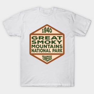 Great Smoky Mountains National Park Tennessee badge T-Shirt